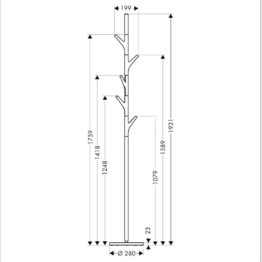 Axor 42270000 MASSAUD porta accappatoi a pavimento finitura cromo