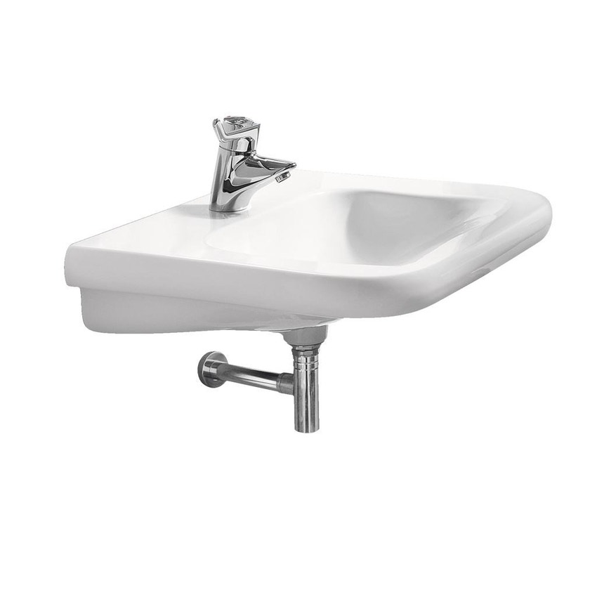 Immagine di Ideal Standard Contour 21 lavabo con foro centrale per la rubinetteria 65 x 55 cm, bianco S249901