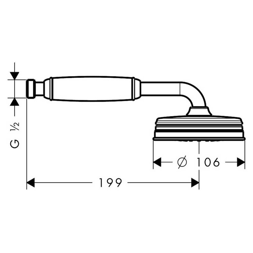 Immagine di Axor MONTREUX doccetta 100, 1 jet, finitura cromo 16320000