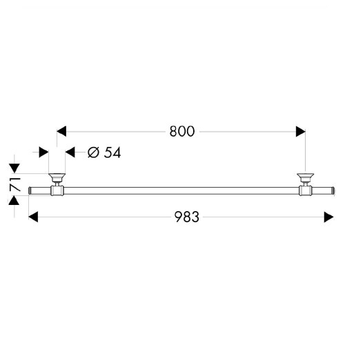 Immagine di Axor MONTREUX portasciugamano 80 cm, finitura nichel spazzolato 42080820