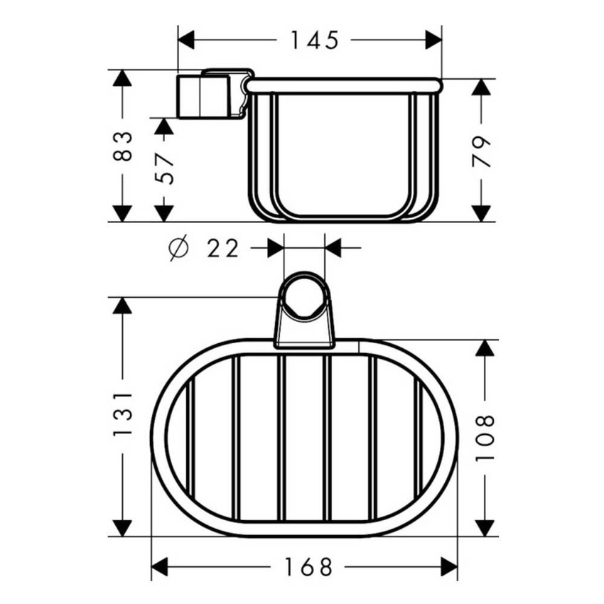 Immagine di Axor MONTREUX cestello portasapone 160/83, finitura nichel spazzolato 42066820