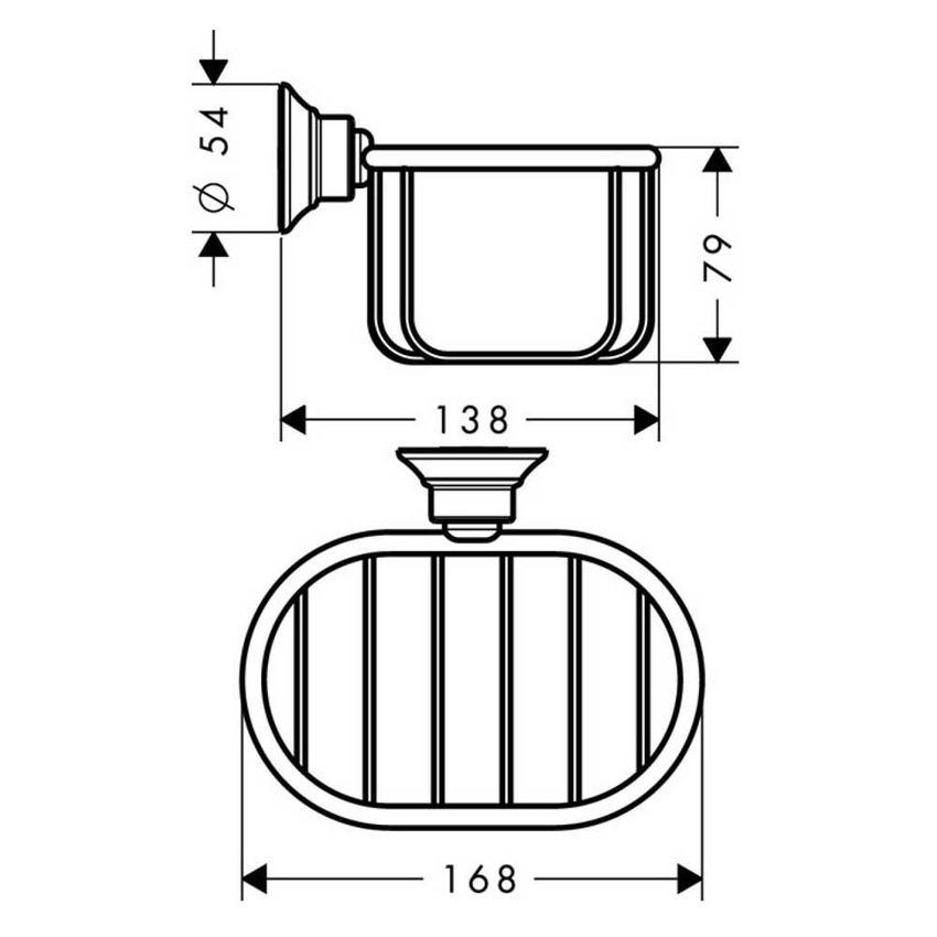 Immagine di Axor MONTREUX cestello portasapone 160/101, finitura nichel spazzolato 42065820