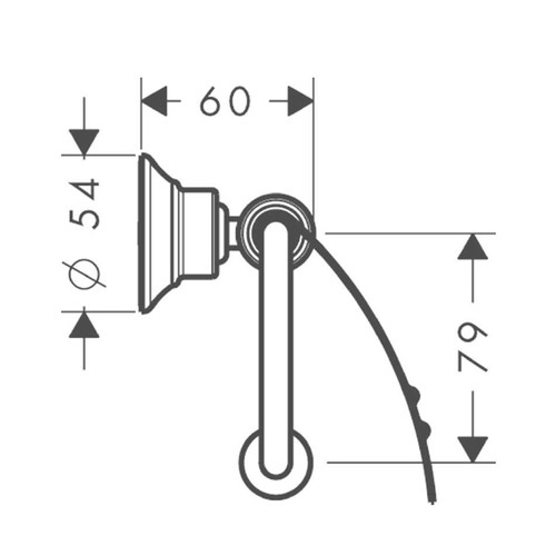 Immagine di Axor MONTREUX portarotolo, finitura cromo 42036000