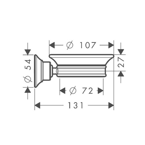 Immagine di Axor MONTREUX portasapone, finitura cromo 42033000