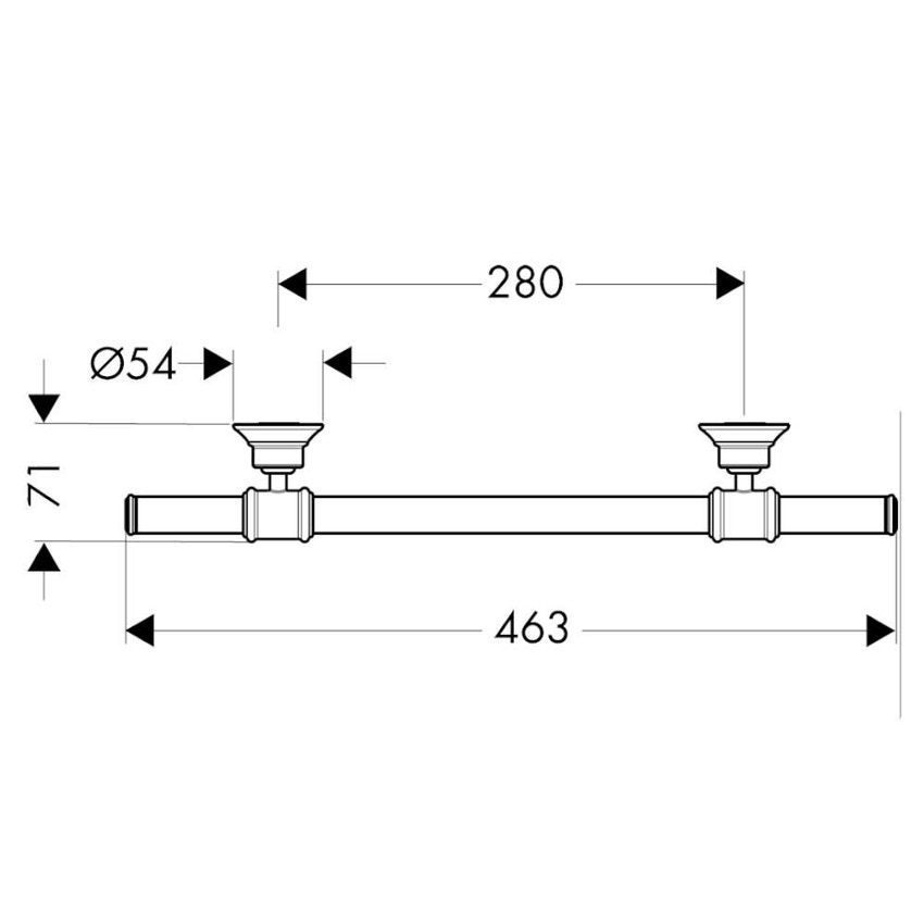 Immagine di Axor MONTREUX maniglia, finitura cromo 42030000