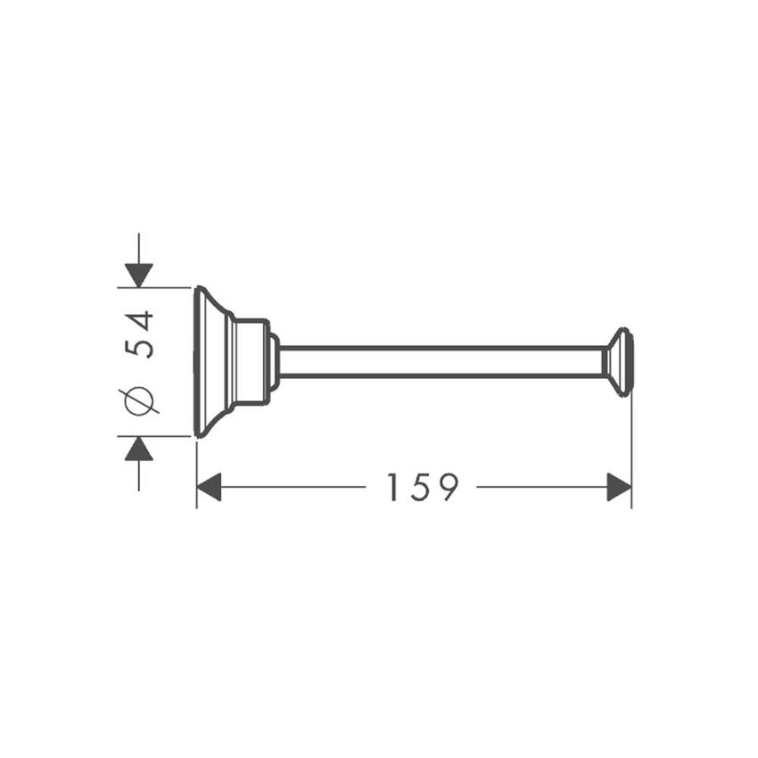 Immagine di Axor MONTREUX porta rotolo senza copertura, finitura nichel spazzolato 42028820