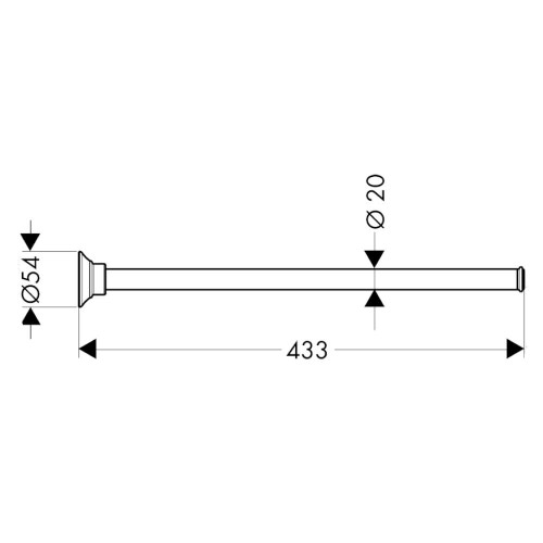 Immagine di Axor MONTREUX porta asciugamano singolo, finitura cromo 42020000