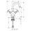Immagine di Axor MONTREUX miscelatore lavabo 2 maniglie 160, con maniglie a croce e set di scarico pop-up, finitura cromo 16505000