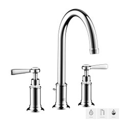 Immagine di Axor MONTREUX rubinetteria 3 fori lavabo con maniglie a leva 180, finitura cromo 16514000
