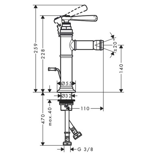 Immagine di Axor MONTREUX miscelatore monocomando bidet, finitura cromo 16526000