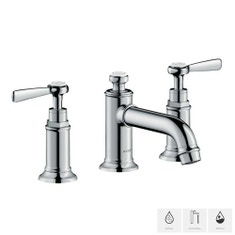 Immagine di Axor MONTREUX rubinetteria 3 fori lavabo con maniglie a leva 30, finitura cromo 16535000