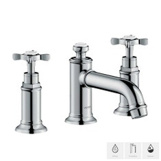 Immagine di Axor MONTREUX rubinetteria 3 fori lavabo con maniglie a croce 30, finitura cromo 16536000
