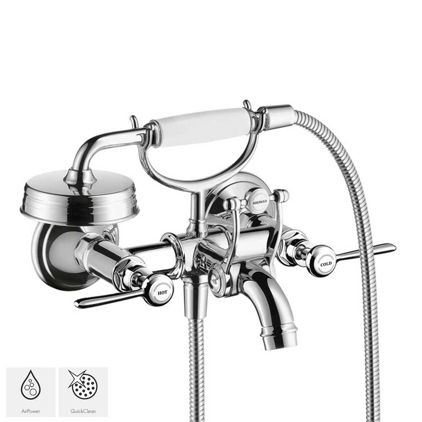 Immagine di Axor MONTREUX rubinetteria 2 maniglie a leva per vasca esterno finitura cromo 16551000