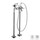 Axor MONTREUX set esterno rubinetteria 2 maniglie a leva per vasca a pavimento, finitura cromo 16553000