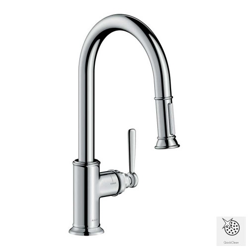 Immagine di Axor MONTREUX miscelatore monocomando cucina con doccetta estraibile, finitura cromo 16581000