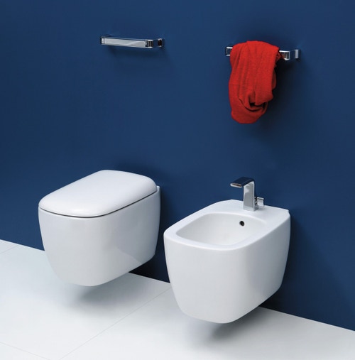 Immagine di Flaminia MONÒ bidet sospeso monoforo, con troppopieno, colore bianco finitura lucido MN218
