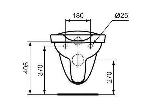 Immagine di Ceramica Dolomite Maia vaso sospeso senza sedile 75 x 39 cm, bianco V340501