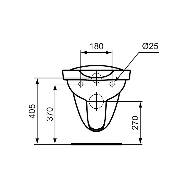 Immagine di Ceramica Dolomite Maia vaso sospeso senza sedile 75 x 39 cm, bianco V340501