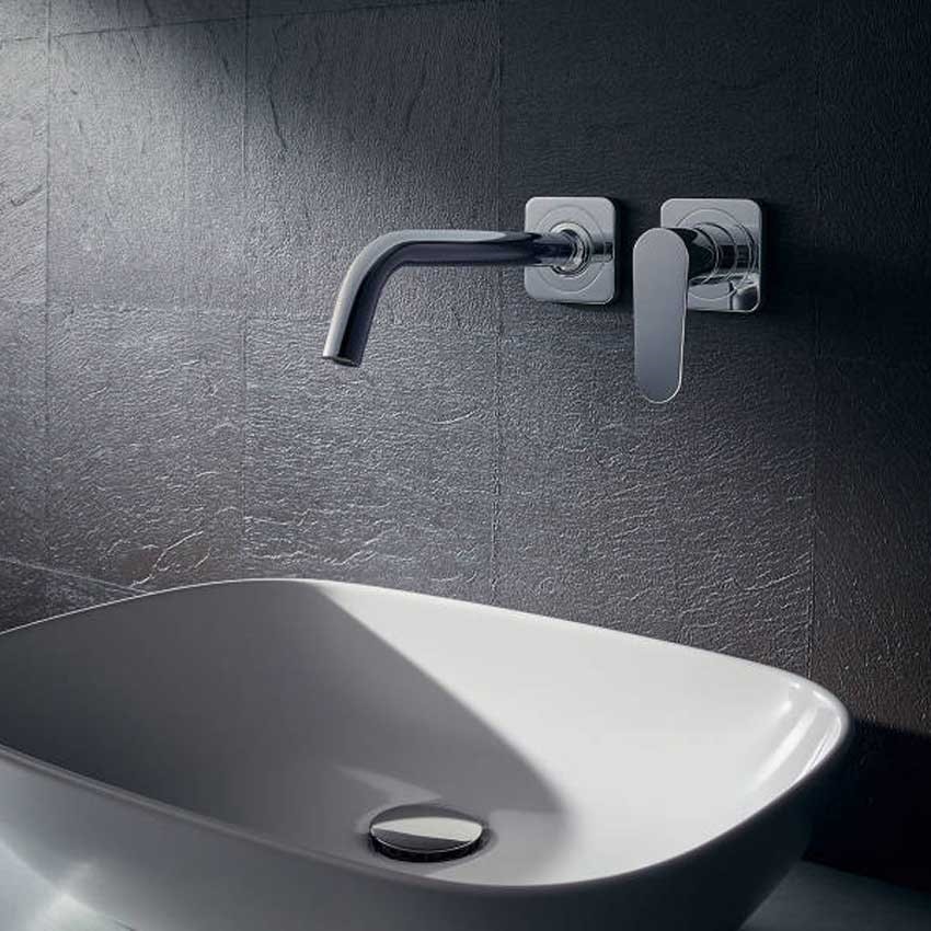 Immagine di Axor CITTERIO M miscelatore monocomando, ad incasso a parete, con bocca di erogazione 22,7 cm, finitura cromo 34116000