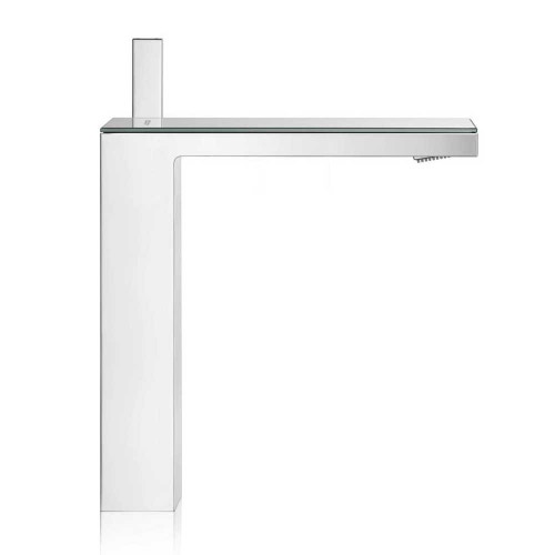 Immagine di Axor MYEDITION miscelatore monocomando lavabo 230, con set scarico push-open, finitura cromo e vetro a specchio 47020000