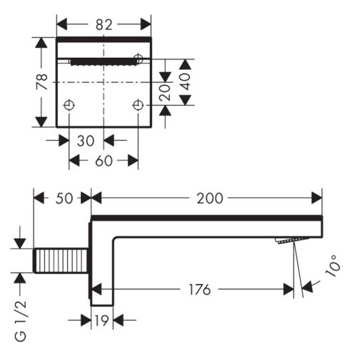 Immagine di Axor MYEDITION bocca erogazione vasca, finitura cromo e vetro a specchio 47410000