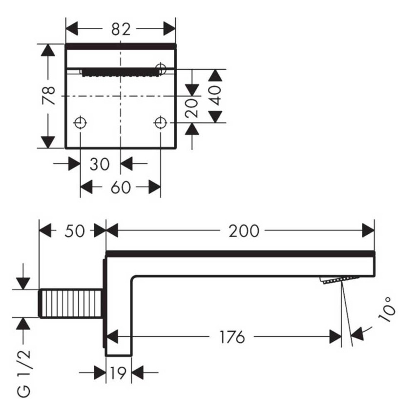 Immagine di Axor MYEDITION bocca erogazione vasca, finitura cromo e vetro a specchio 47410000