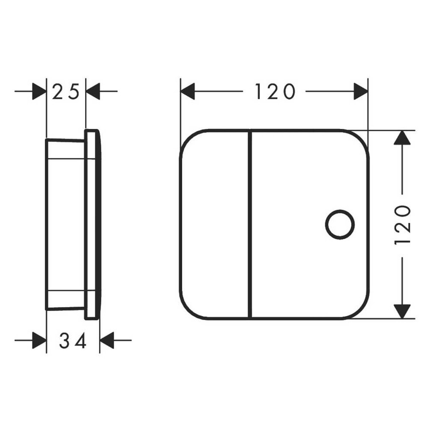 Immagine di Axor ONE valvola d'arresto, ad incasso, finitura cromo 45771000
