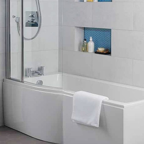 Immagine di Ideal Standard CONNECT AIR vasca 170 cm asimmetrica a sinistra, per installazione ad incasso, colore bianco E113401