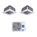 Immagine di Haier AB R32 Climatizzatore dual split inverter a cassetta | unità esterna 5 kW unità interne 9000+18000 BTU 2U50S2SM1FA+AB25S2SC1FA+AB50S2SC1FA