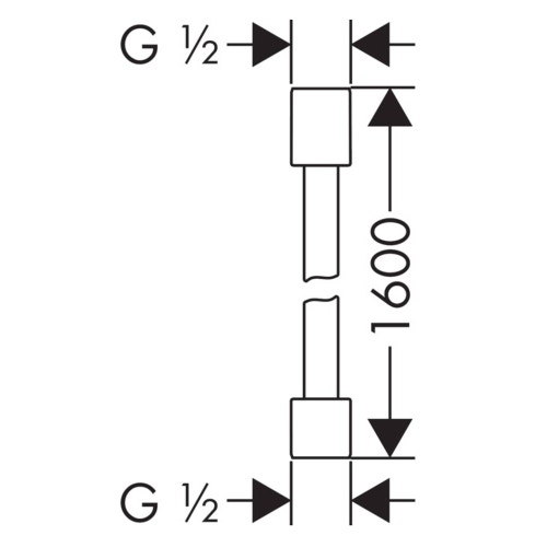 Immagine di Axor STARCK flessibile da 1,60 m, finitura cromo 28286000