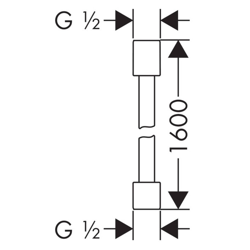 Immagine di Axor STARCK flessibile da 1,60 m, finitura cromo 28286000