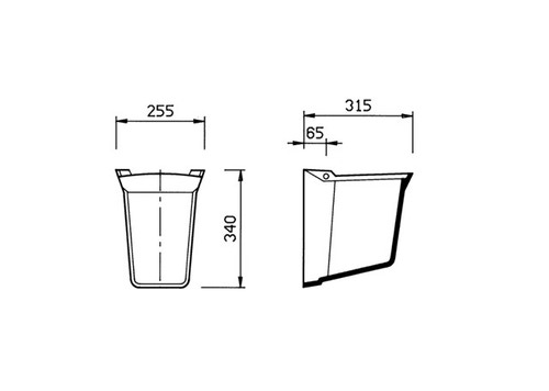 Immagine di Ceramica Dolomite Clodia lavabo sospeso 68 x 52 cm con foro rubinetteria e troppopieno, bianco J050100