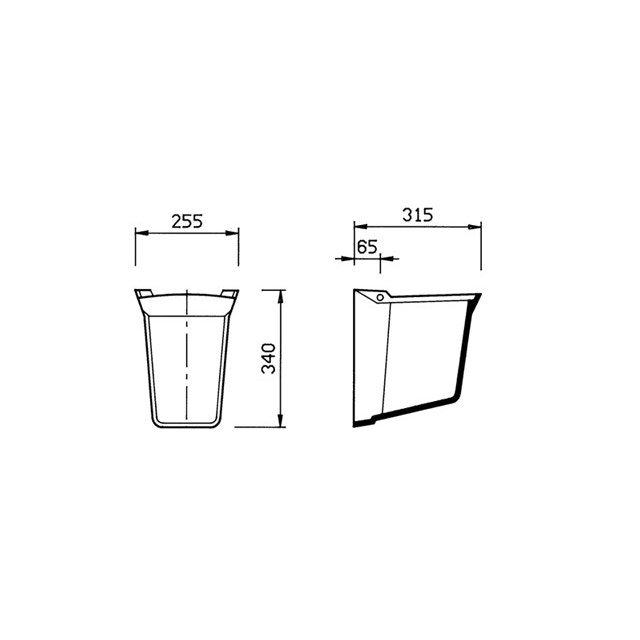 Immagine di Ceramica Dolomite Clodia lavabo sospeso 60 x 51 cm con foro rubinetteria e troppopieno, bianco J050200