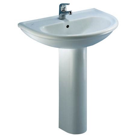 Immagine di Ceramica Dolomite Clodia lavabo sospeso 60 x 51 cm con foro rubinetteria e troppopieno, bianco J050200