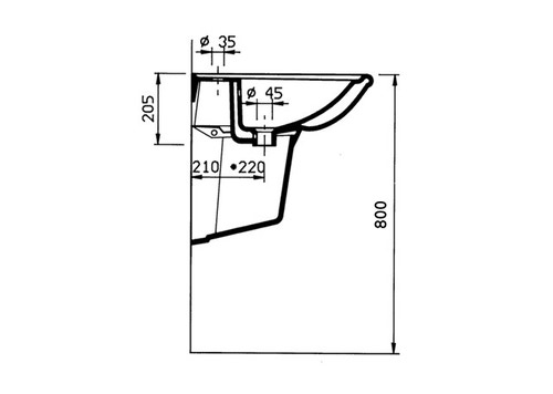 Immagine di Ceramica Dolomite Clodia lavabo sospeso 60 x 51 cm con foro rubinetteria e troppopieno, bianco J050200