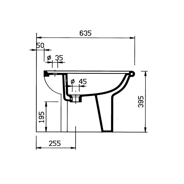 Immagine di Ceramica Dolomite Clodia bidet monoforo a pavimento distanziato da parete, bianco J051200