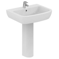 Immagine di Ceramica Dolomite GEMMA 2 lavabo 65 x 52.5 cm con foro rubinetteria e troppopieno, bianco (senza colonna) J521101