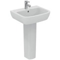 Immagine di Ceramica Dolomite GEMMA 2 lavabo 55 x 45 cm con foro rubinetteria e troppopieno, bianco (senza colonna) J521301