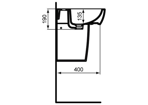 Immagine di Ceramica Dolomite GEMMA 2 lavabo 50 x 44 cm con foro rubinetteria e troppopieno, bianco (senza colonna) J521401