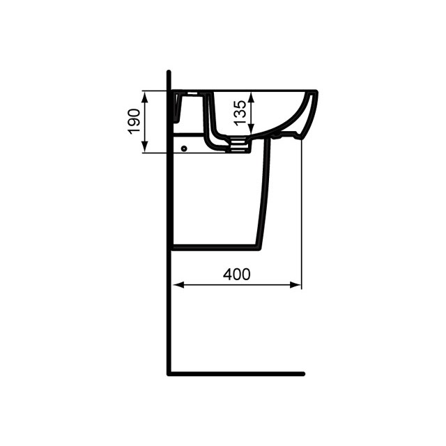 Immagine di Ceramica Dolomite GEMMA 2 lavabo 50 x 44 cm con foro rubinetteria e troppopieno, bianco (senza colonna) J521401