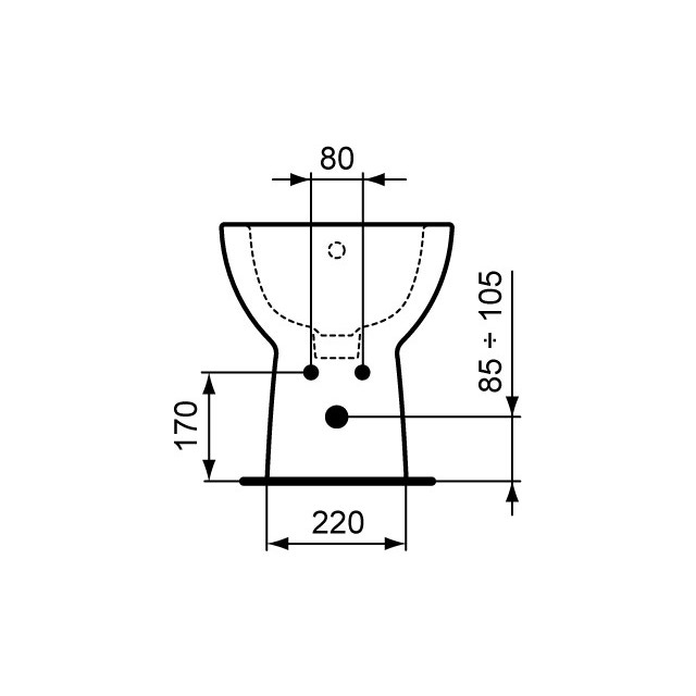 Immagine di Ceramica Dolomite GEMMA 2 bidet a terra monoforo, bianco J522401