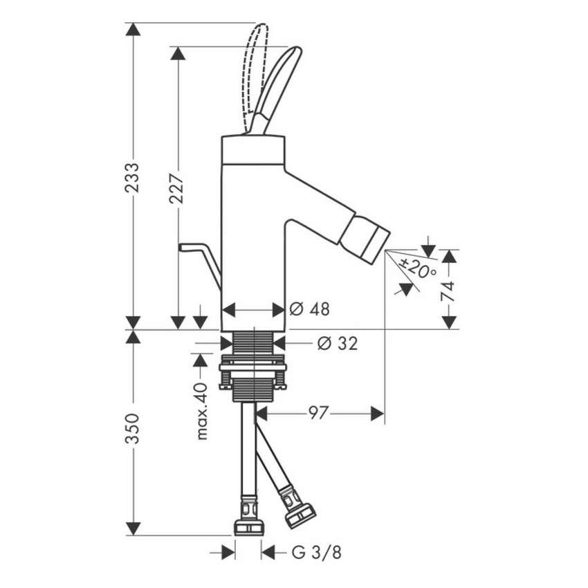 Immagine di Axor STARCK miscelatore classic monocomando bidet finitura cromo 10200000