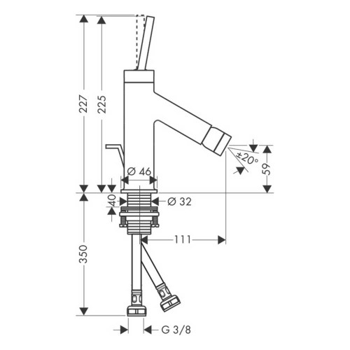 Immagine di Axor STARCK miscelatore monocomando bidet, finitura cromo 10211000