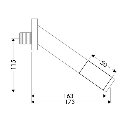 Immagine di Axor STARCK prolunga 50 mm, per bocca d'erogazione vasca, finitura cromo 10495000