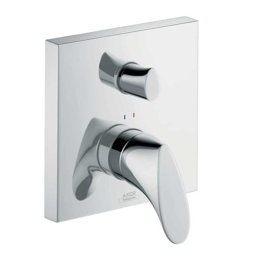 Immagine di Axor STARCK ORGANIC set esterno miscelatore monocomando vasca/doccia, ad incasso, con valvola antiriflusso, finitura cromo 12416000