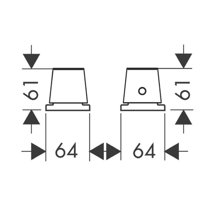 Immagine di Axor STARCK ORGANIC rubinetteria 2 fori bordo vasca, con maniglie senza bocca di erogazione, finitura cromo 12422000