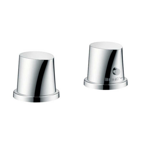 Immagine di Axor STARCK ORGANIC rubinetteria 2 fori bordo vasca, con maniglie senza bocca di erogazione, finitura cromo 12422000