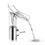 Immagine di Axor STARCK V miscelatore monocomando lavabo 140, con bocca in vetro e set di scarico, finitura cromo 12112000