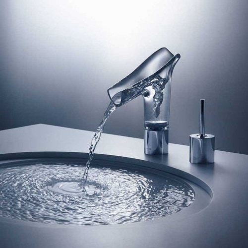 Immagine di Axor STARCK V miscelatore per lavabo a 2 fori 110, con set di scarico, finitura cromo 12115000