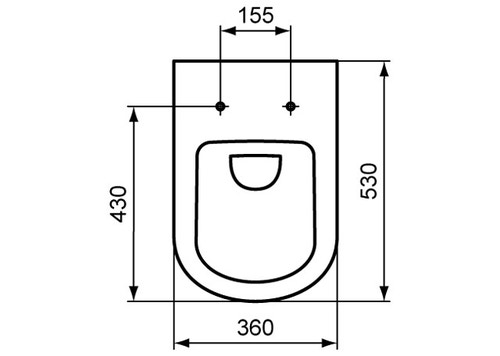 Immagine di Ceramica Dolomite GEMMA 2 vaso sospeso con scarico a parete, bianco J003001